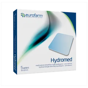 Apósito de Hidrogel Hydromed 10cm X 10cm Eurofarm 5 Unds